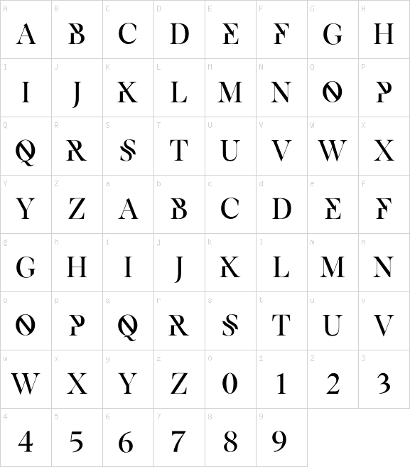 ExodusDemo Striped font