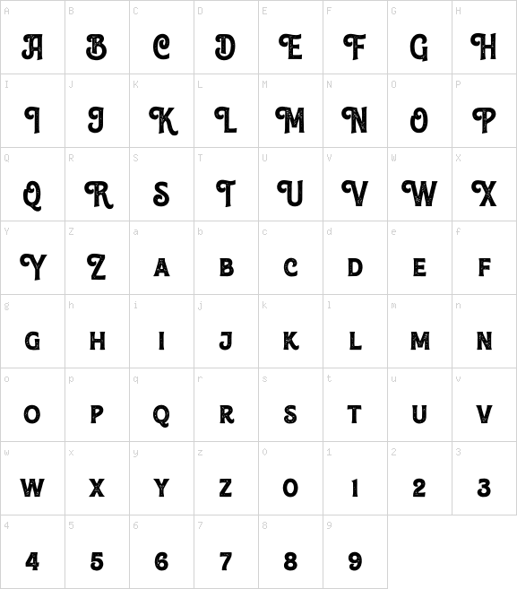 AneromeStamped EaLRj font