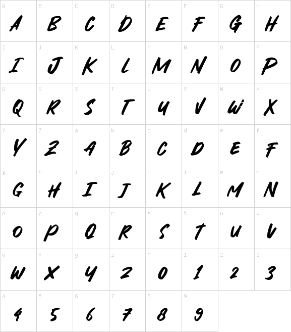 Glowdex font