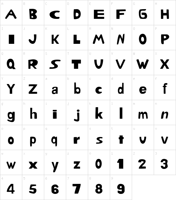 Oogabooga Irregular font