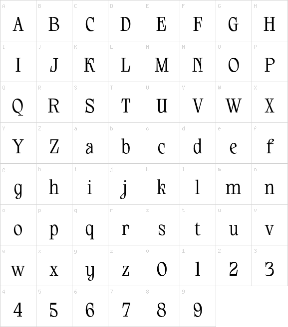 Stockers 1G8xM font