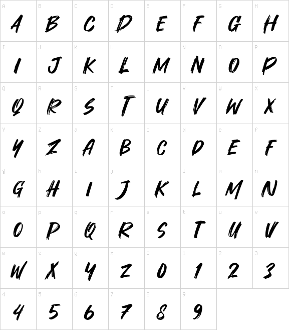 Trushdex font