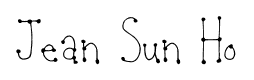 Jean Sun Ho font