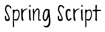 Spring Script font