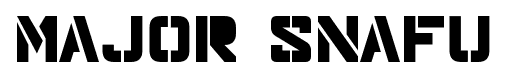 Major Snafu font