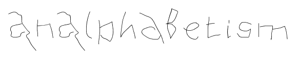 AnAlphaBetism font
