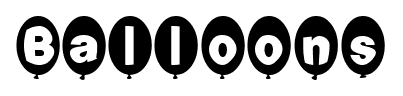 Balloons font