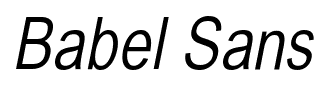 Babel Sans font