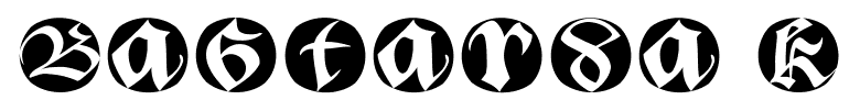 Bastarda K font