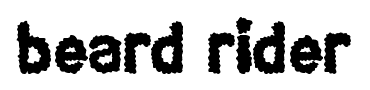 beard rider font