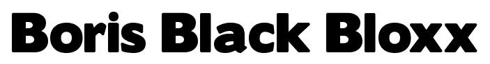 Boris Black Bloxx font