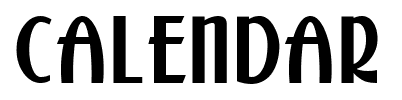 CALENDAR font