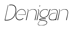 Denigan font