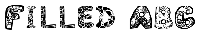 Filled ABC font