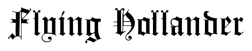 Flying Hollander font