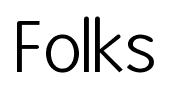 Folks font