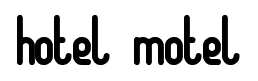 hotel motel font