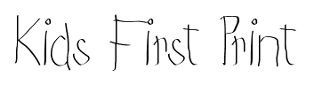 Kids First Print font