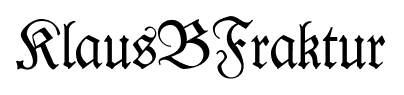 KlausBFraktur font