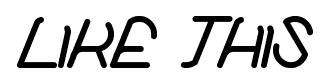 like this font