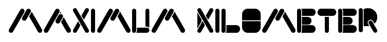 maximum kilometer font
