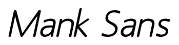 Mank Sans font