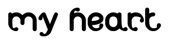 my heart font