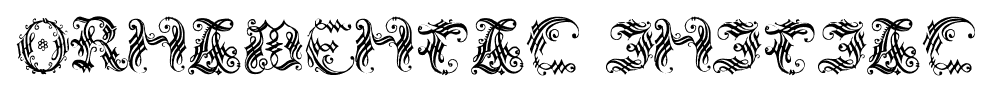 Ornamental Initial font