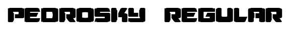Pedrosky Regular font