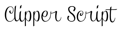 Clipper Script font