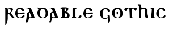 Readable Gothic font