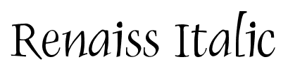 Renaiss Italic font