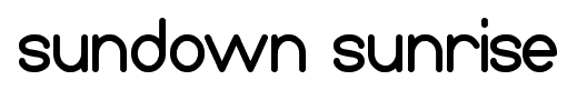 sundown sunrise font