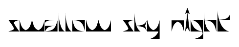 swallow sky night font