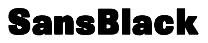SansBlack font