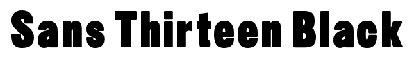 Sans Thirteen Black font