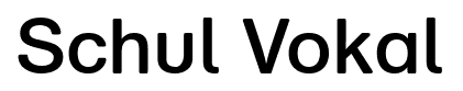 Schul Vokal font