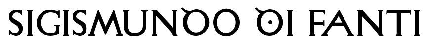 Sigismundo Di Fanti font