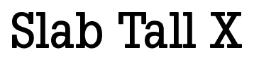 Slab Tall X font