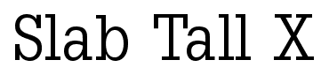 Slab Tall X font