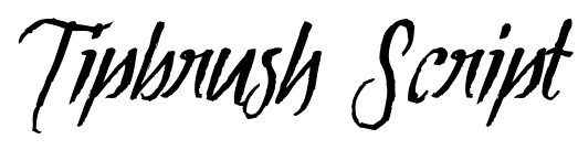 Tipbrush Script font