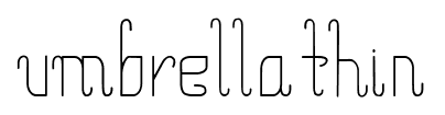 umbrella thin font