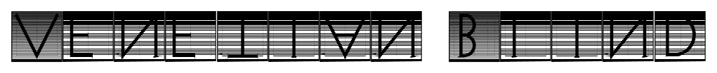 Venetian Blind font