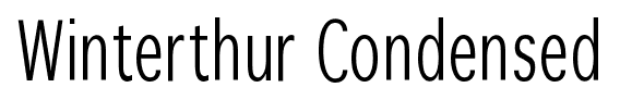 Winterthur Condensed font