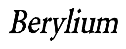 Berylium font