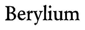 Berylium font