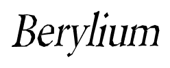 Berylium font