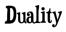 Duality font