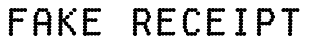 Fake Receipt font