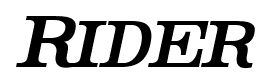 Rider font